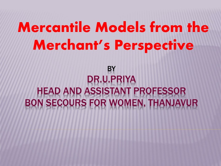 mercantile models from the merchant s perspective