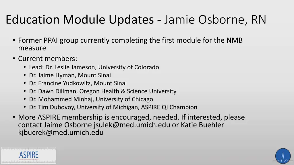 education module updates jamie osborne rn