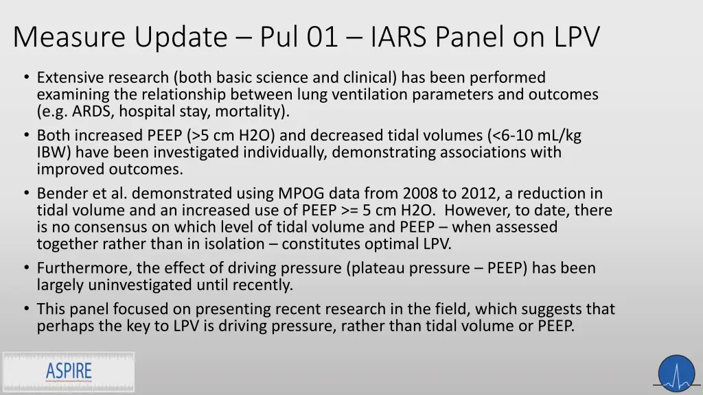measure update pul 01 iars panel on lpv
