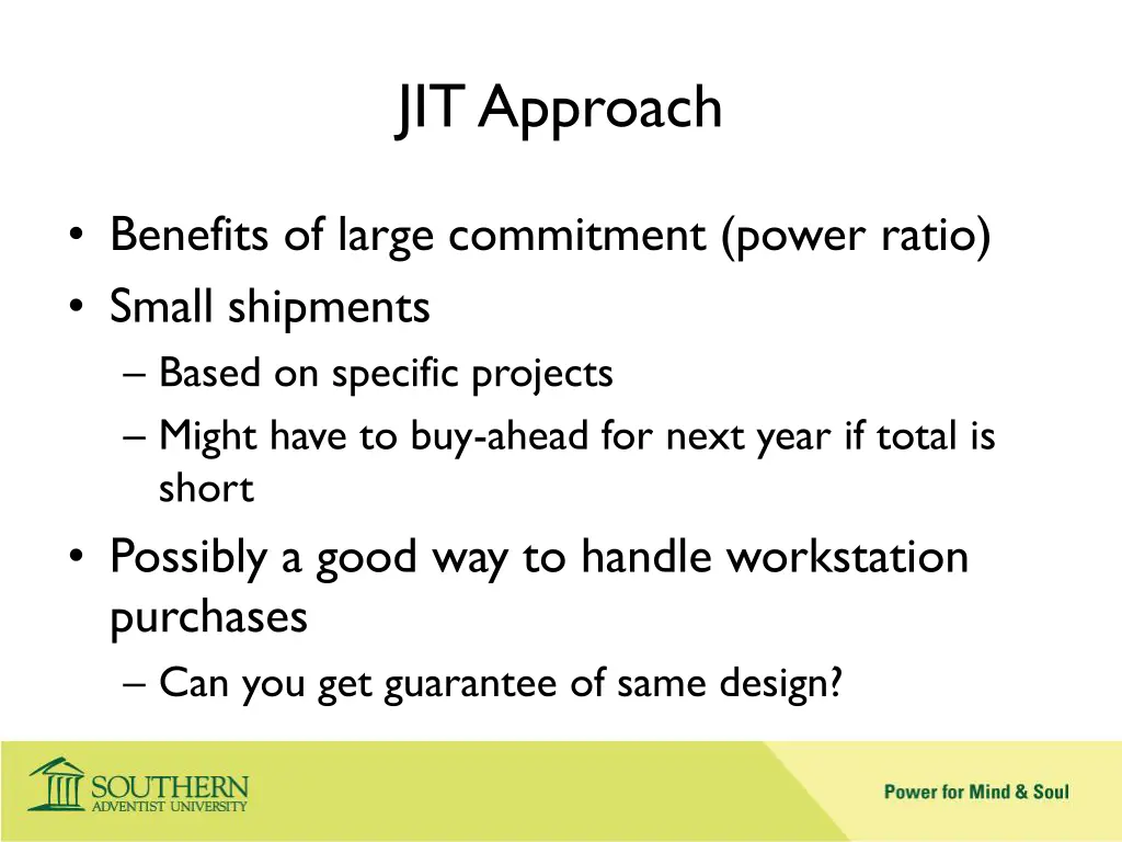jit approach