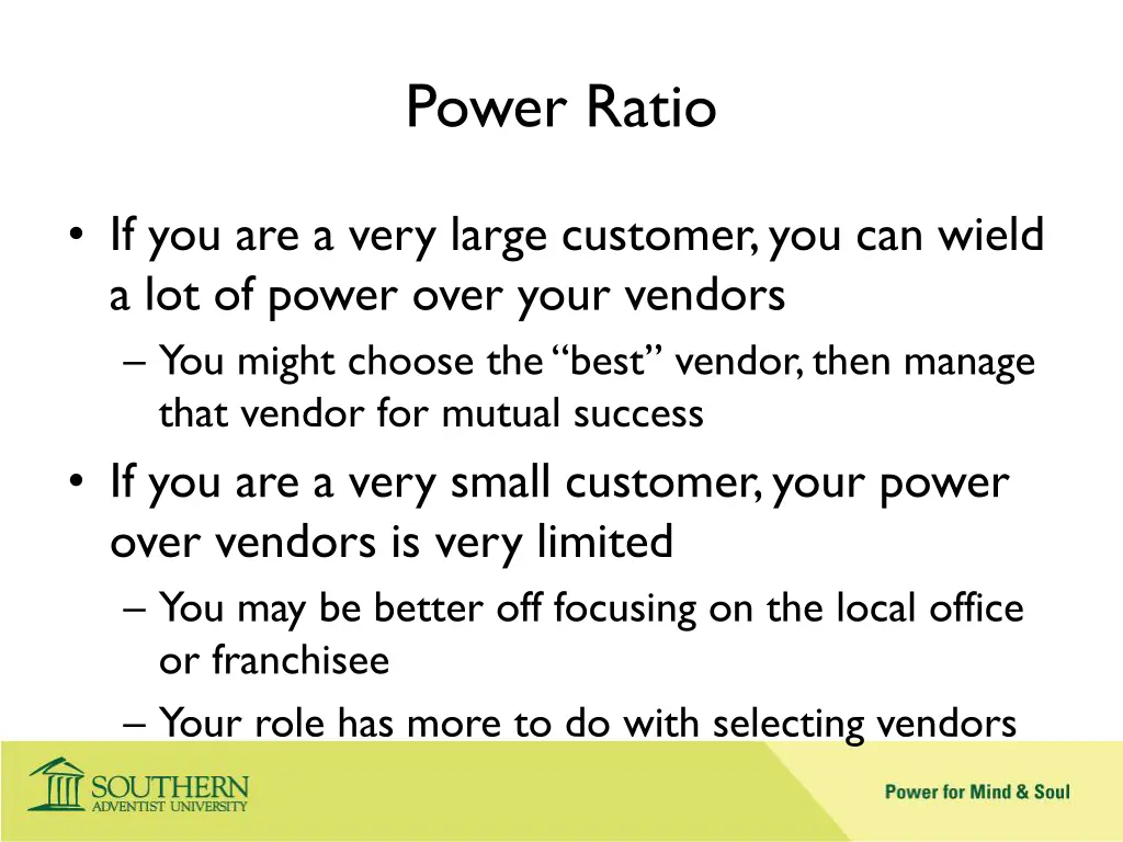 power ratio