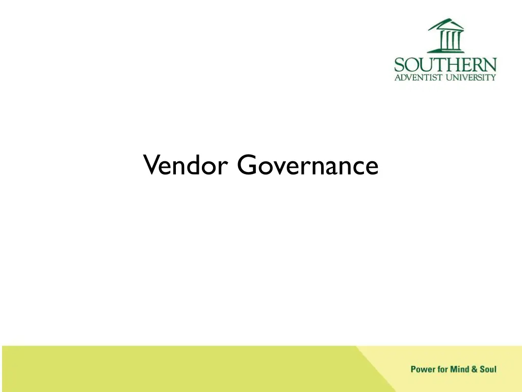 vendor governance