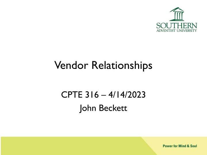 vendor relationships