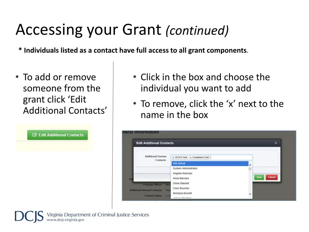 accessing your grant continued 1