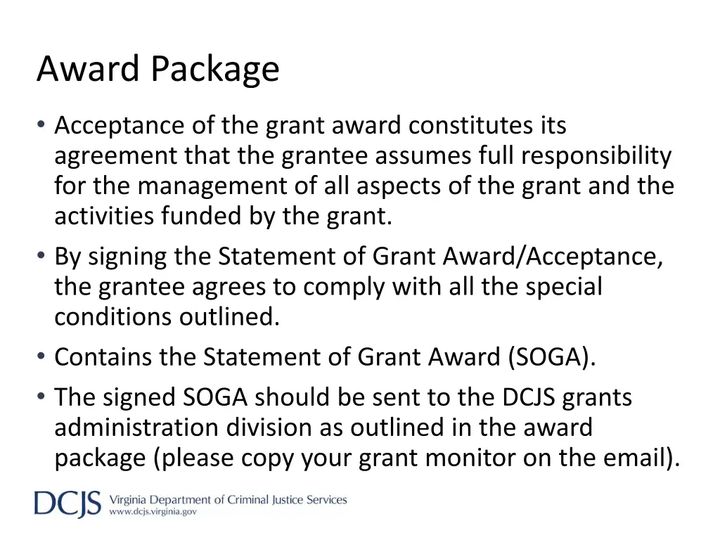 award package