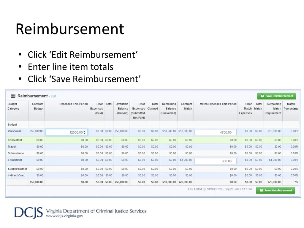 reimbursement