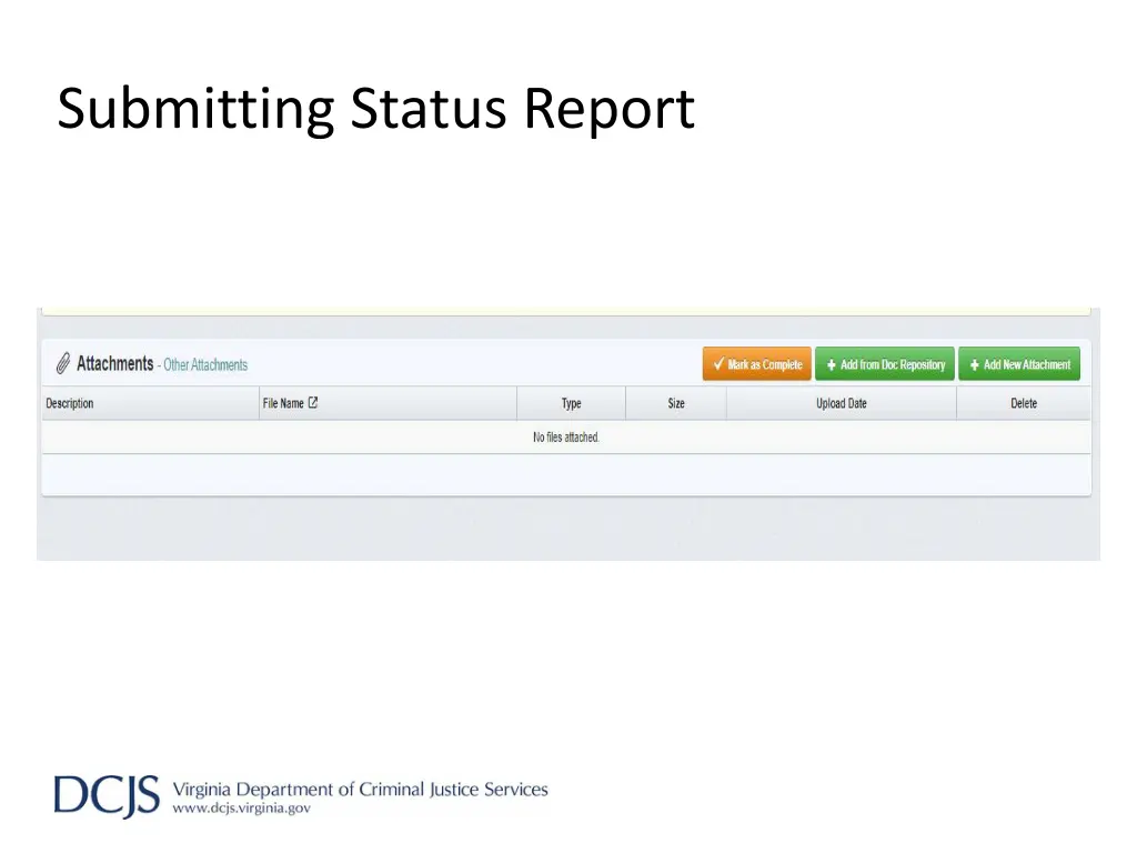 submitting status report