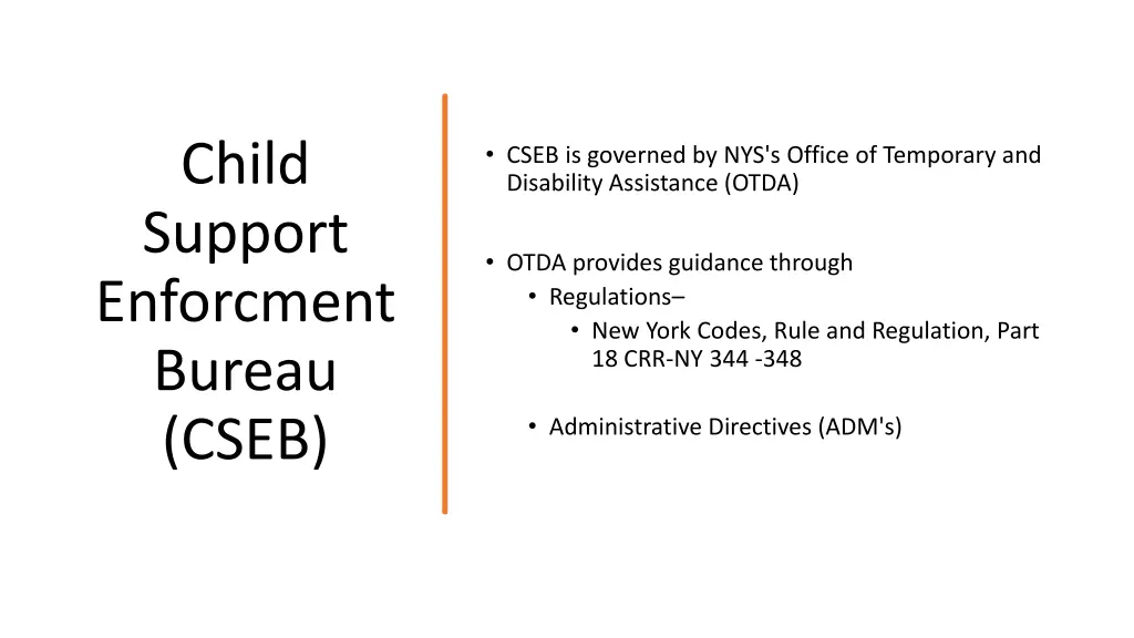 child support enforcment bureau cseb