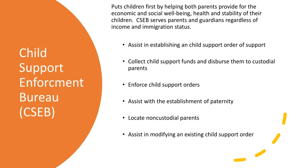 puts children first by helping both parents
