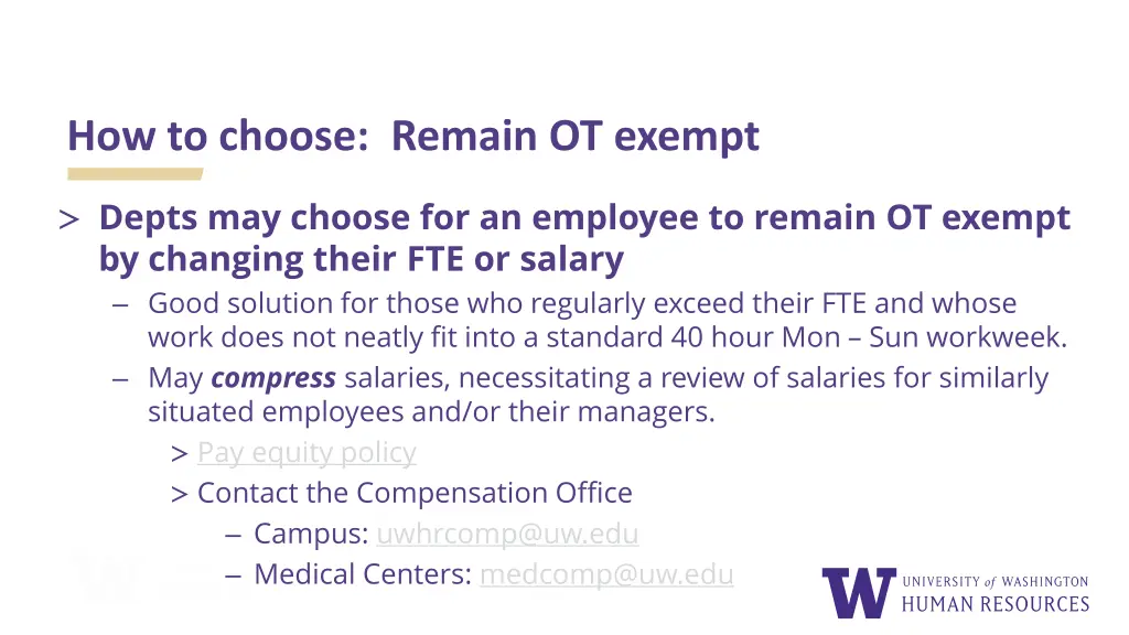 how to choose remain ot exempt