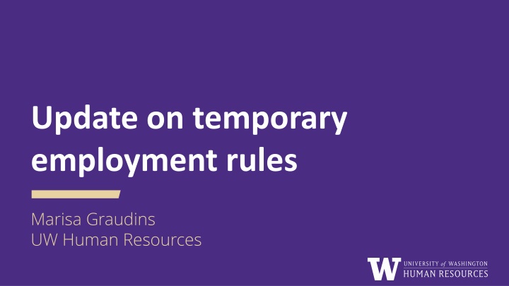 update on temporary employment rules
