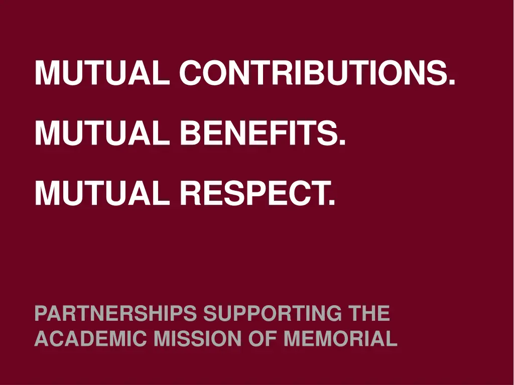 mutual contributions