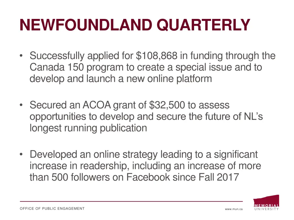 newfoundland quarterly