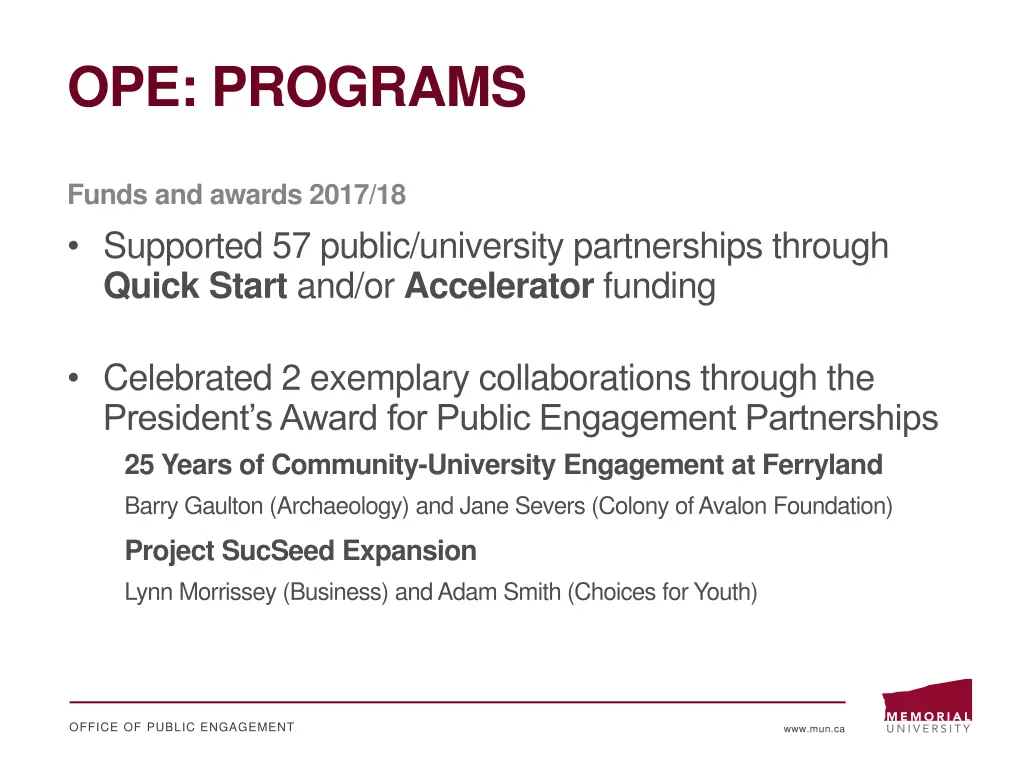 ope programs