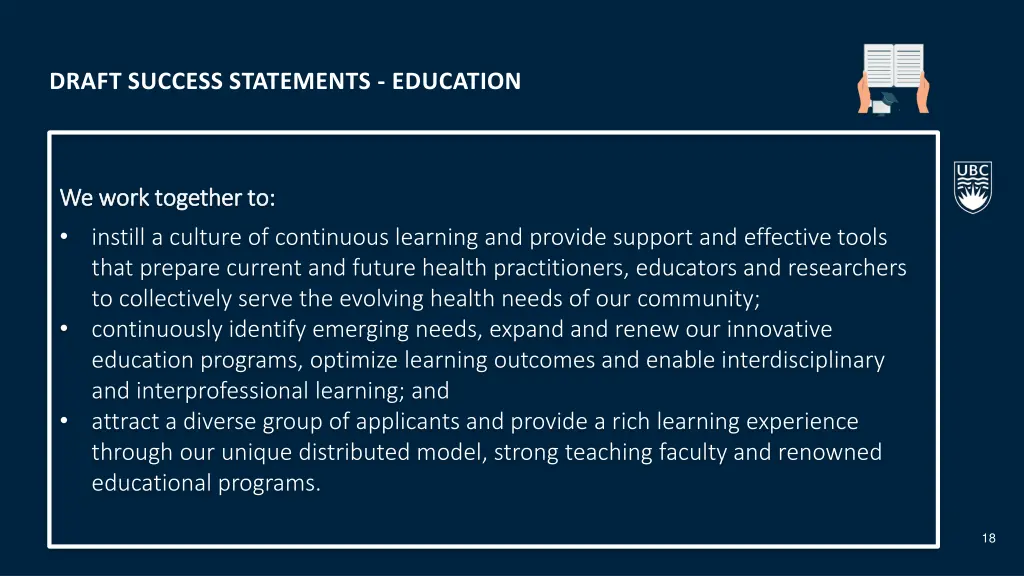 draft success statements education