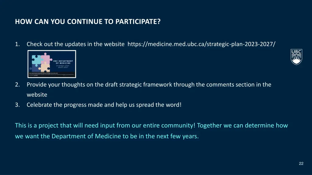 how can you continue to participate