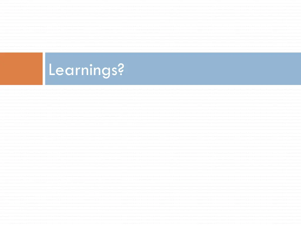learnings