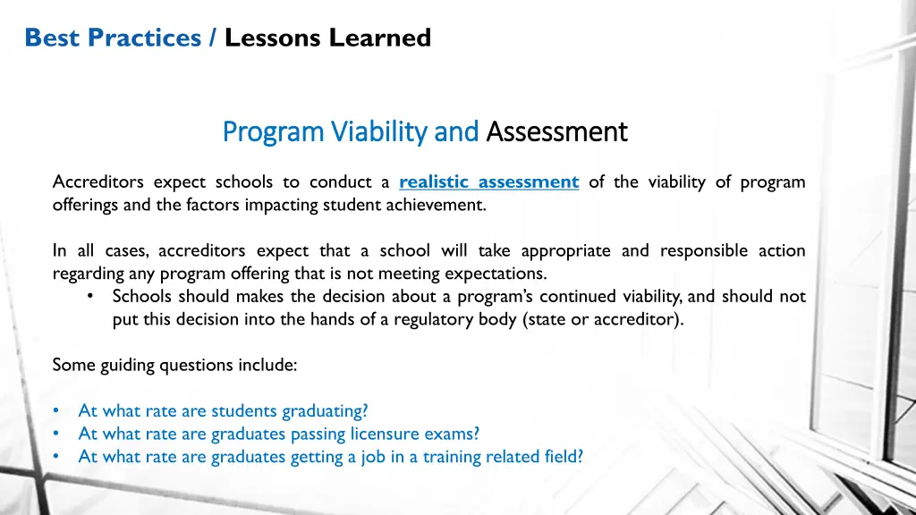 best practices lessons learned 1