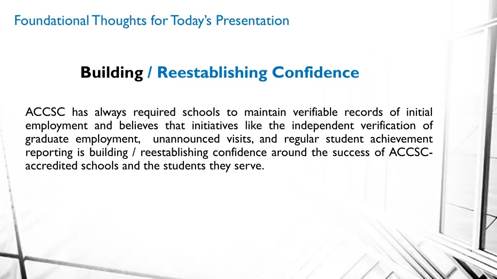 foundational thoughts for today s presentation 1