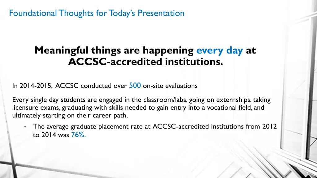 foundational thoughts for today s presentation