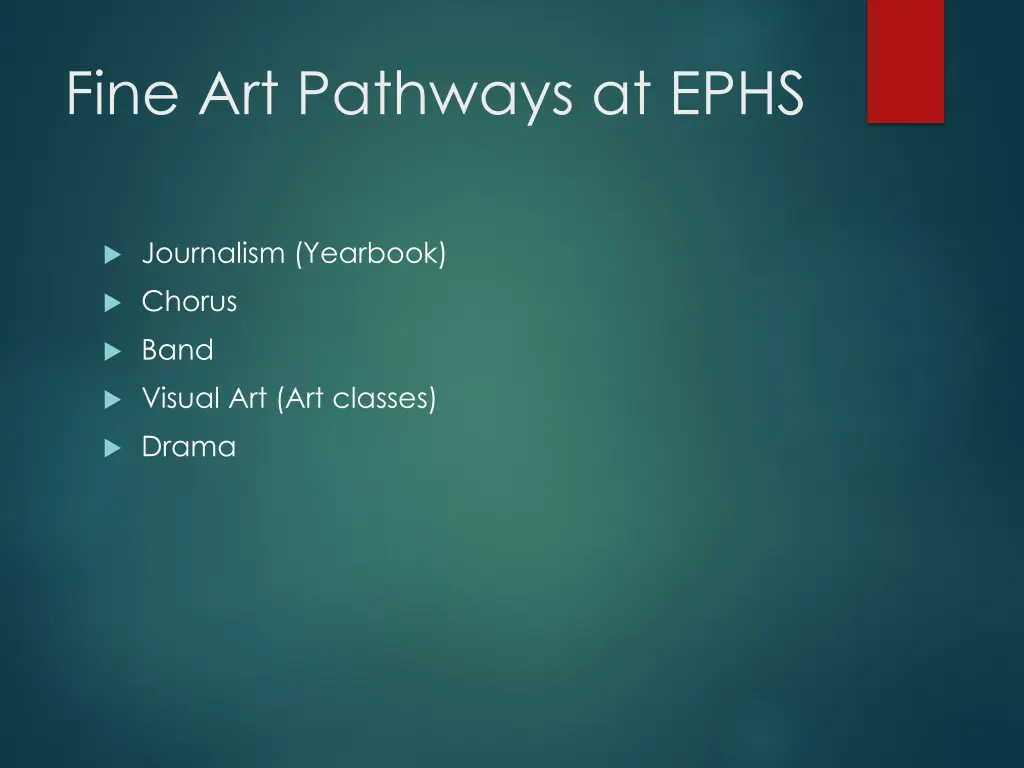 fine art pathways at ephs