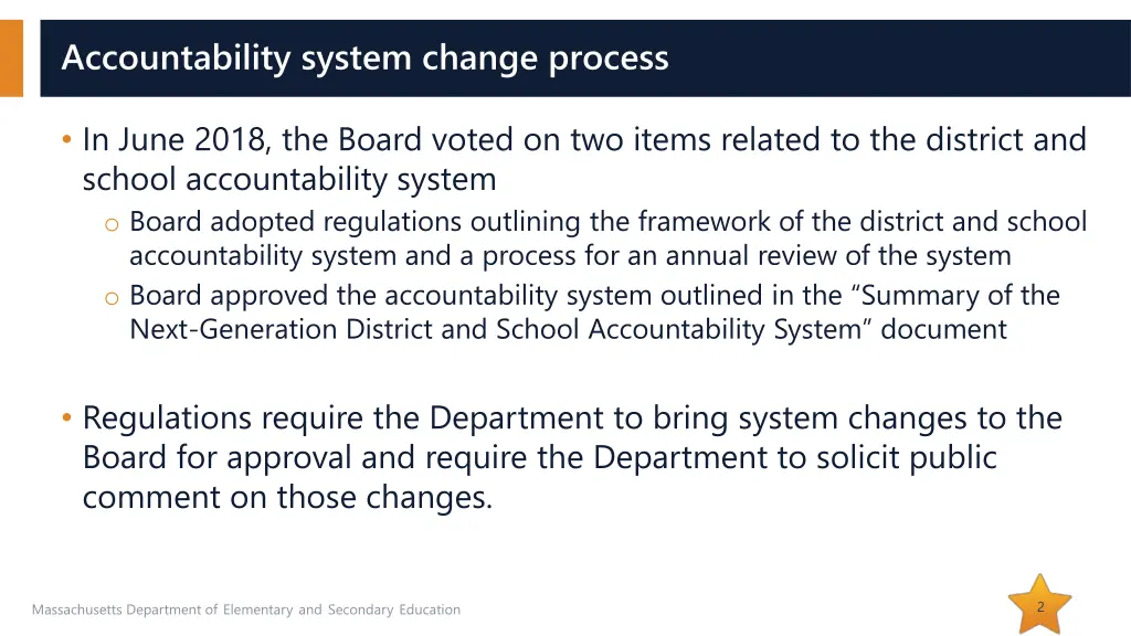 accountability system change process