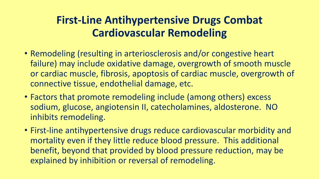 first line antihypertensive drugs combat