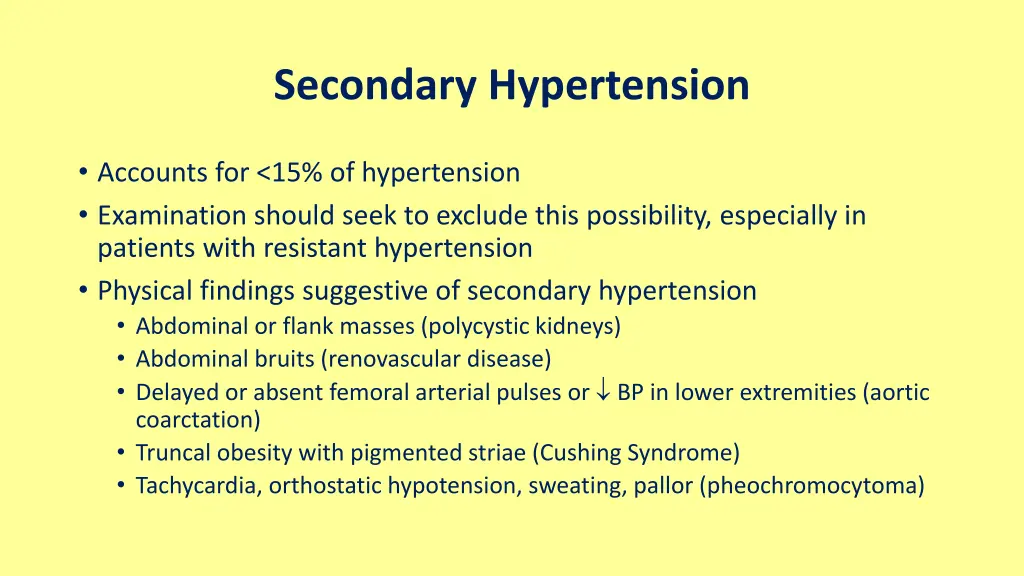 secondary hypertension