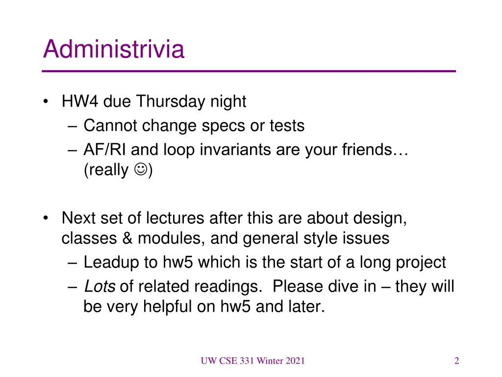 administrivia