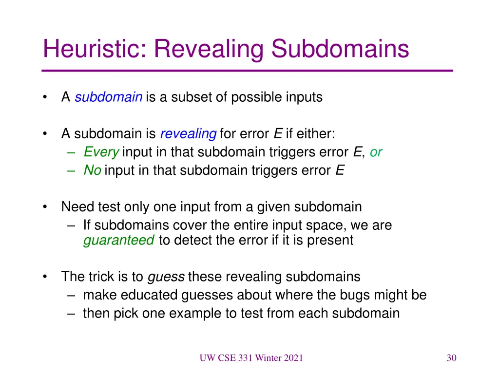 heuristic revealing subdomains
