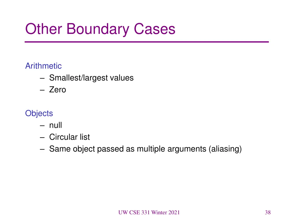 other boundary cases