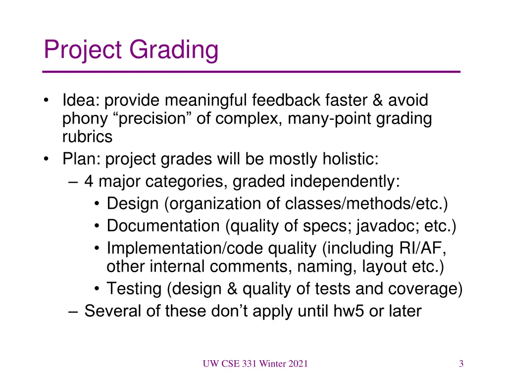 project grading