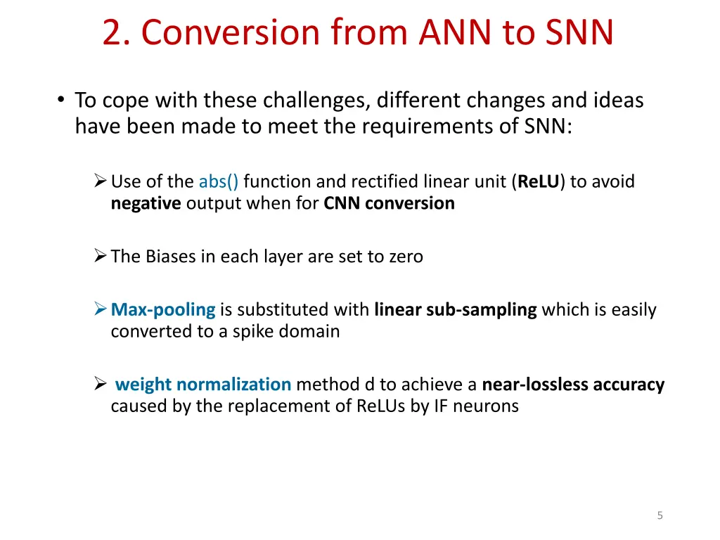 2 conversion from ann to snn 1