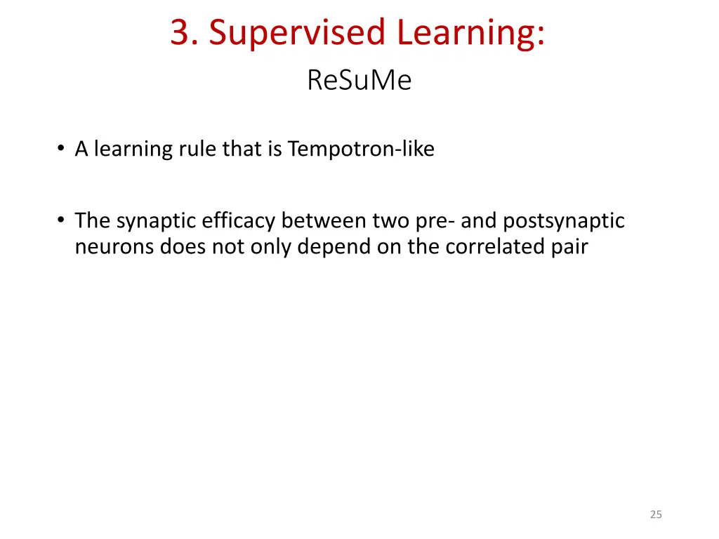 3 supervised learning resume