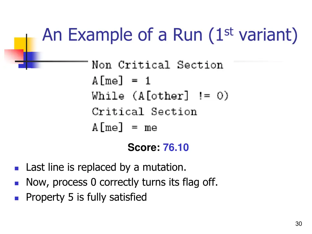 an example of a run 1 st variant 4