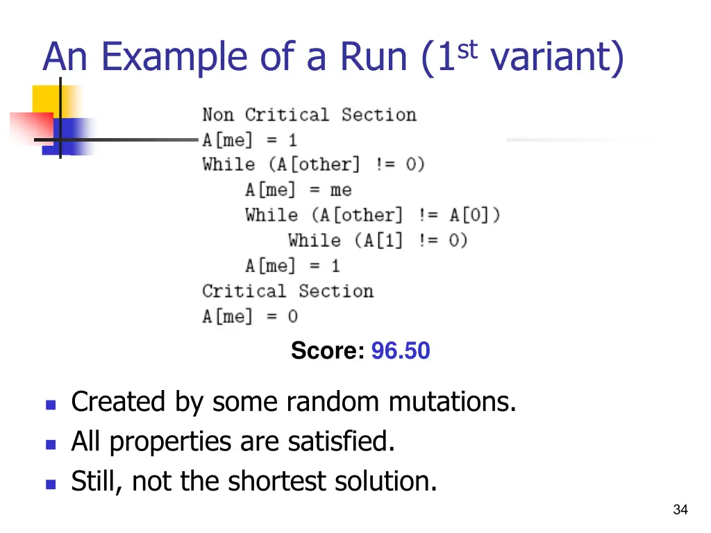 an example of a run 1 st variant 8