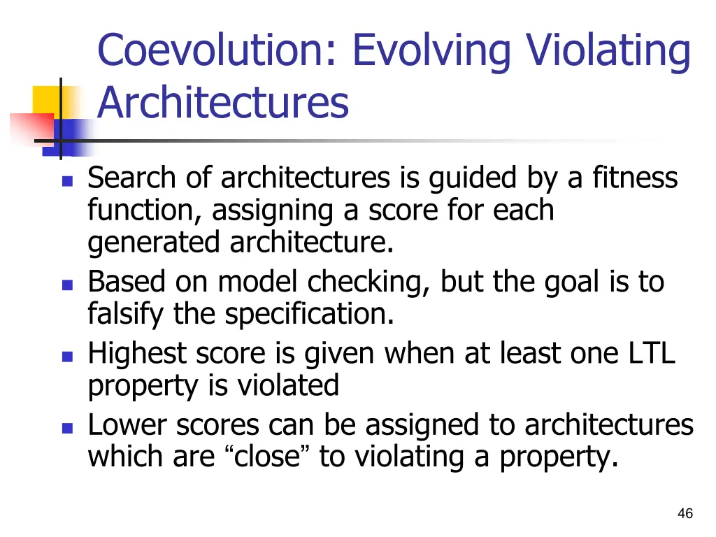 coevolution evolving violating architectures