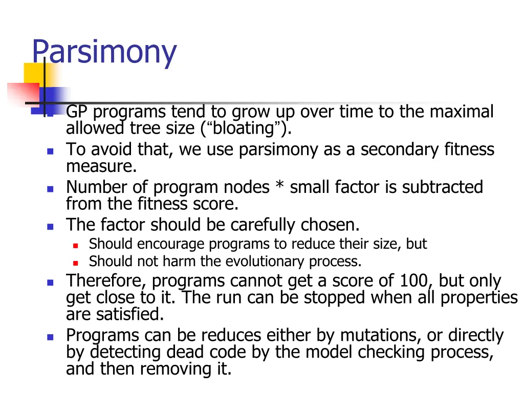 parsimony