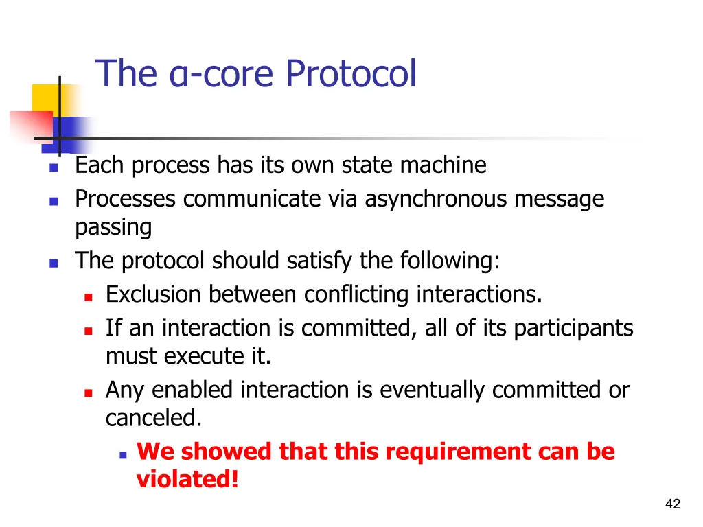 the core protocol