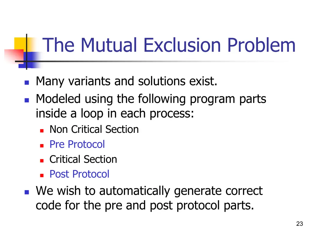 the mutual exclusion problem