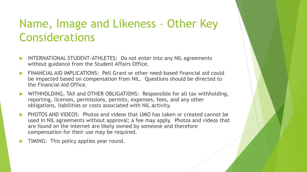 name image and likeness other key considerations
