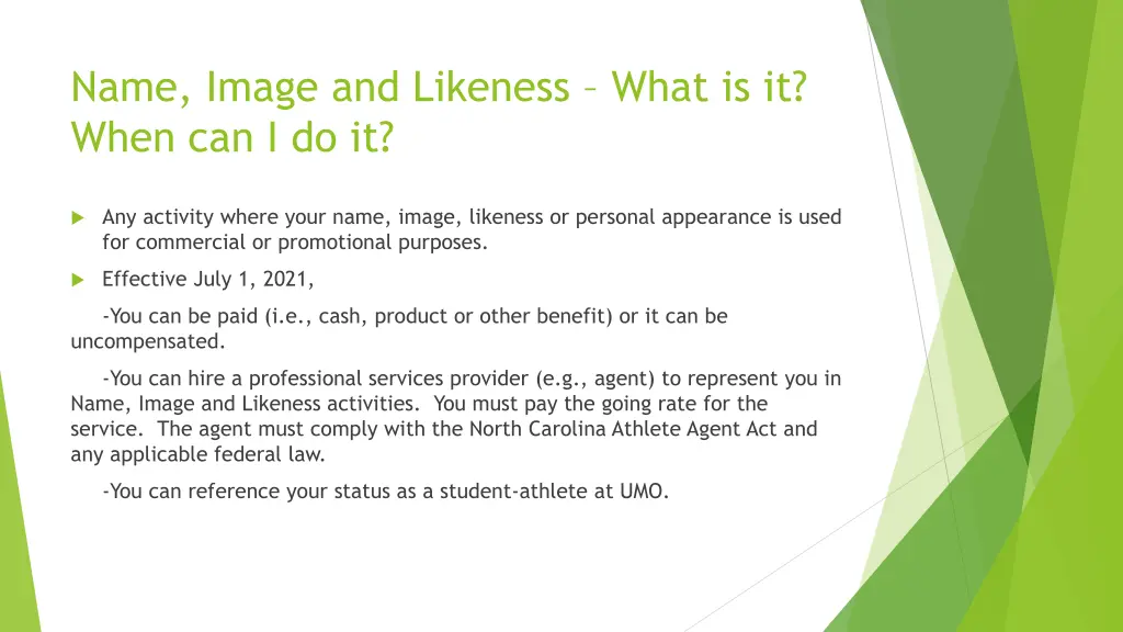 name image and likeness what is it when