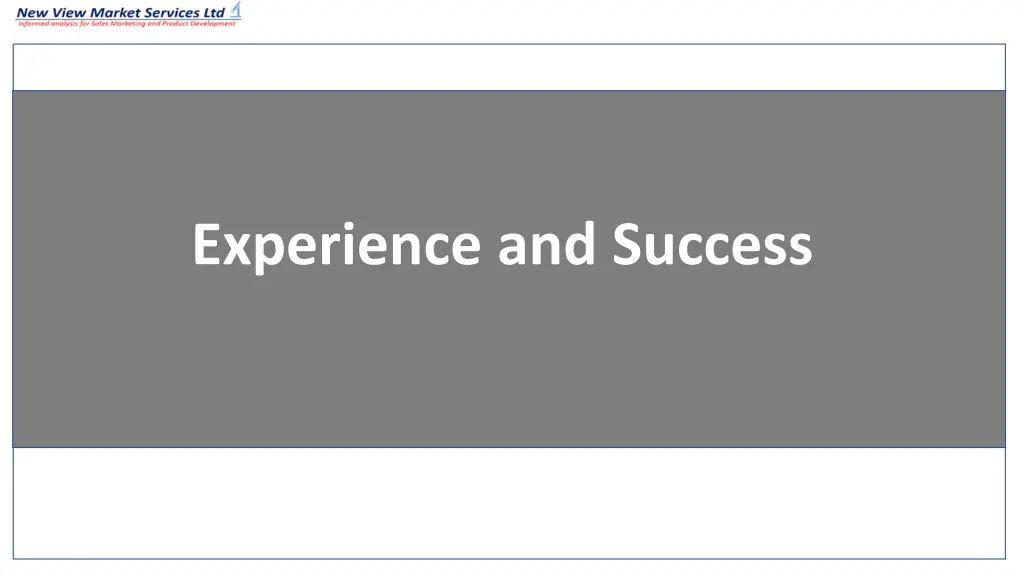 experience and success