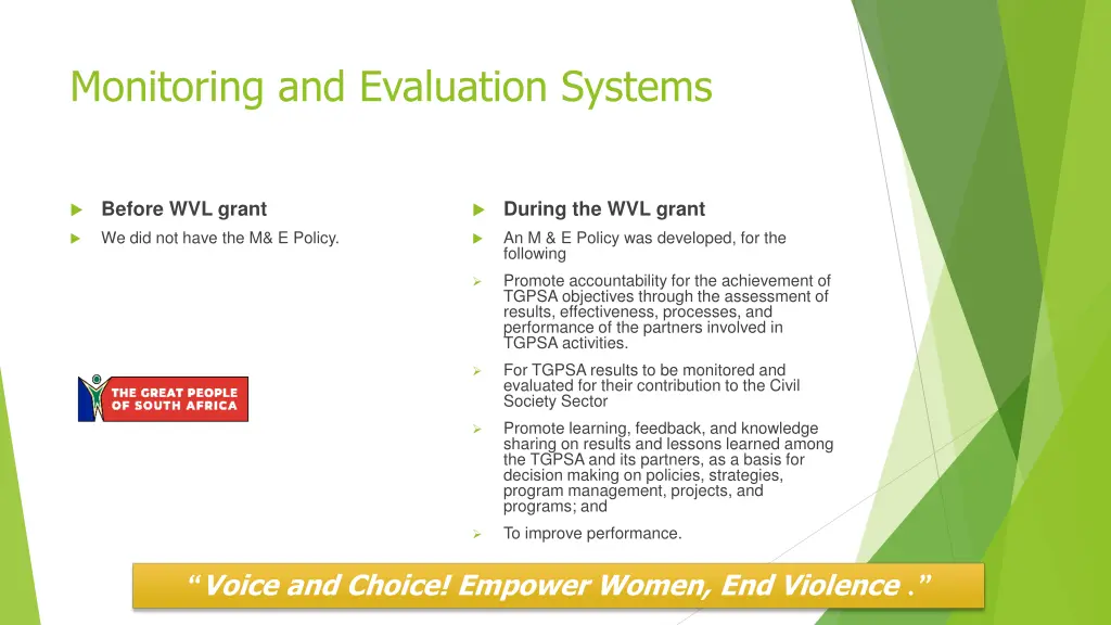 monitoring and evaluation systems