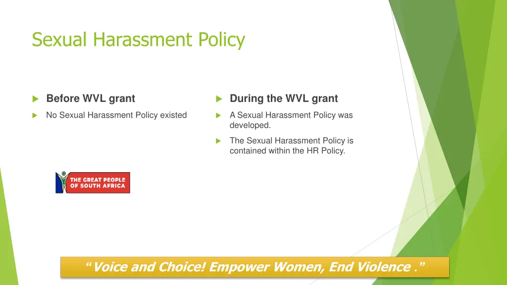 sexual harassment policy