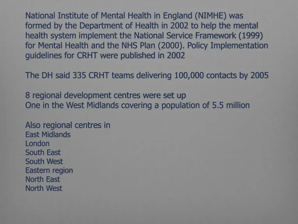 national institute of mental health in england