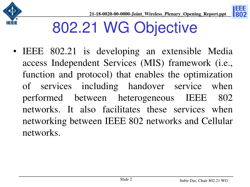 21 18 0020 00 0000 joint wireless plenary opening 1