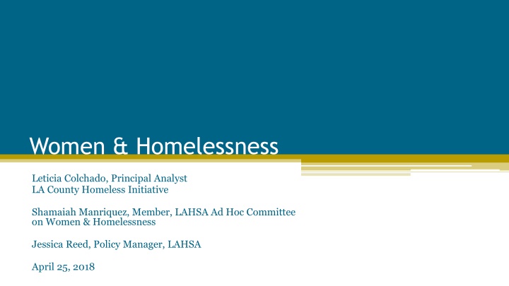 women homelessness