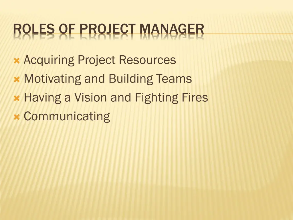 roles of project manager