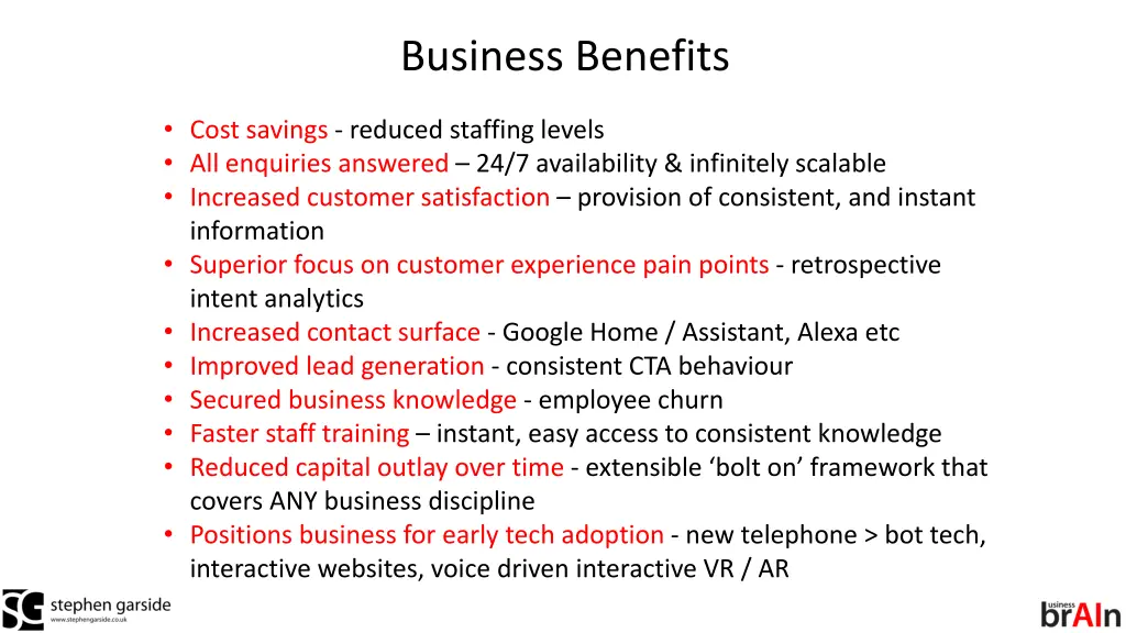 business benefits